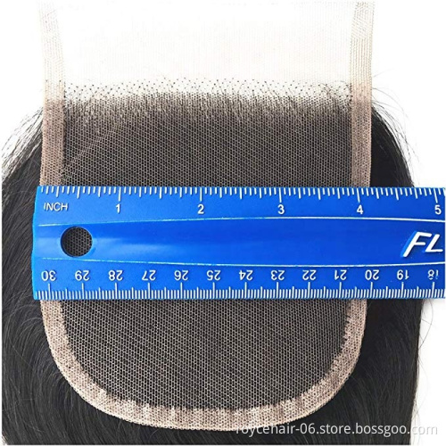 High Quality Peruvian Brazilian Virgin Hair Loose Deep Wave Hairstyles Bundles Thin Skin 4x4 Lace Closure
